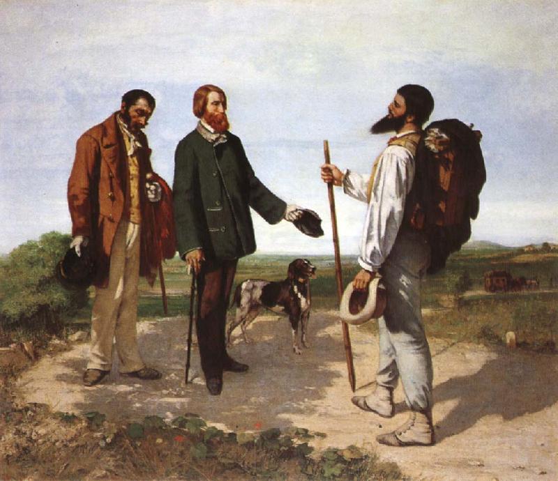 Gustave Courbet Bonjour Monsieur Courbet Norge oil painting art